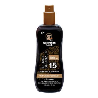 Instant Bronzer Spf 15 Spray Gel Sunscreen Travel Size - 100 ml